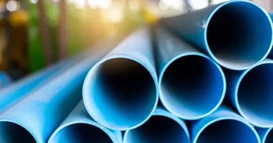 Stacked PVC pipes