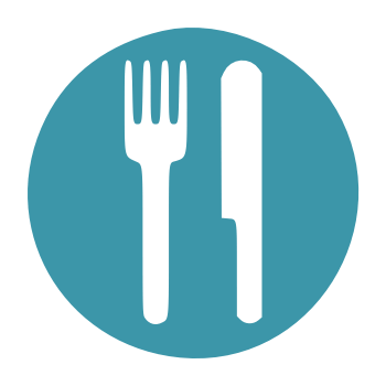 Restaurant - Plate, Knife & Fork Icon